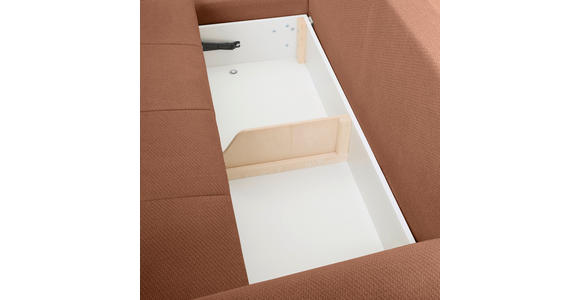 ECKSOFA in Webstoff Dunkelorange  - Buchefarben/Dunkelorange, KONVENTIONELL, Holz/Textil (169/294cm) - Carryhome