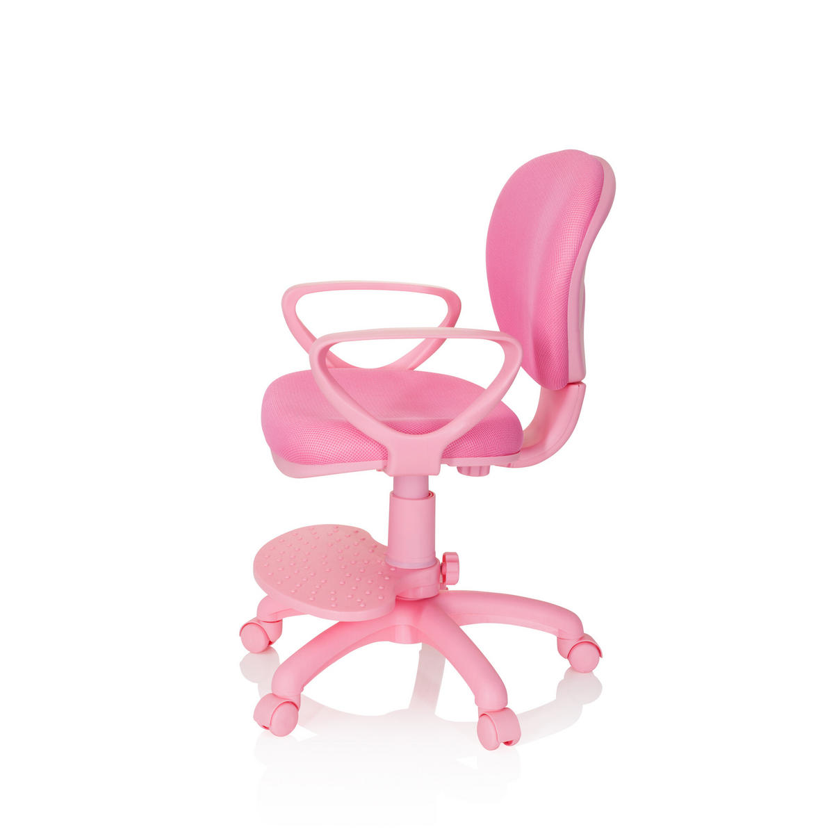 MLADINSKI VRTLJIVI STOL umetna masa pink  - pink, Basics, umetna masa (53/83-95/51cm) - MID.YOU