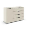 KOMMODE  in 120/81/42 cm  - Chromfarben/Champagner, Design, Holzwerkstoff/Metall (120/81/42cm) - Carryhome