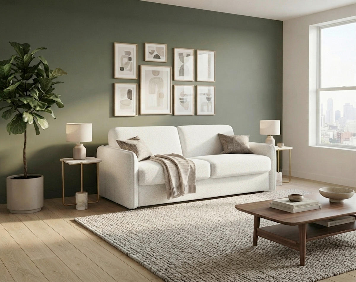 SCHLAFSOFA Webstoff Naturfarben  - Schwarz/Naturfarben, KONVENTIONELL, Kunststoff/Textil (180/86/100cm) - Xora