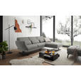 ECKSOFA  in Flachgewebe Hellgrau  279-327/176-217 cm  - Hellgrau/Schwarz, Design, Textil/Metall (279-327/176-217cm) - Dieter Knoll