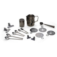 KAFFEESET 23-teilig  - Schwarz, Basics, Metall - Echtwerk