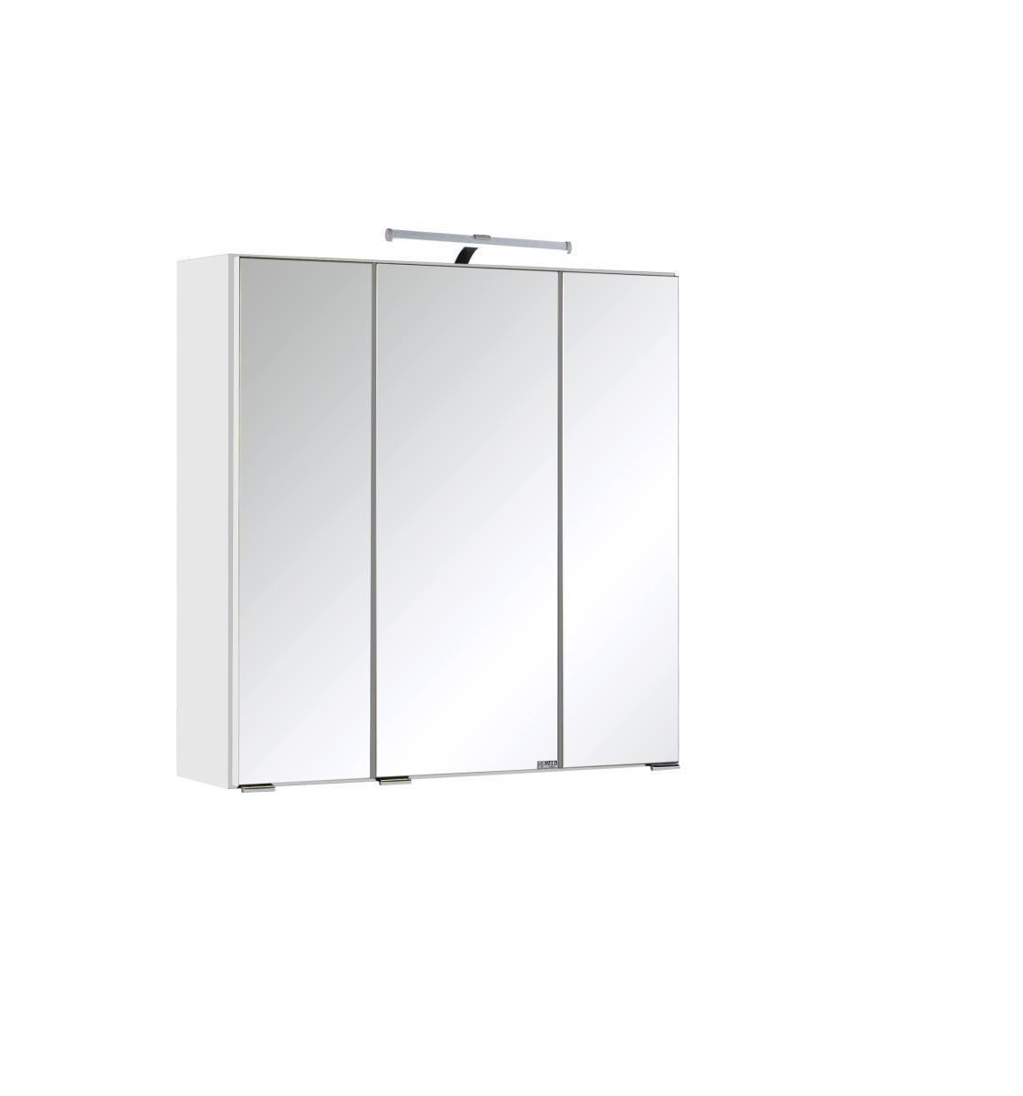SPIEGELSCHRANK 60/64/20 cm  - Chromfarben/Weiß, KONVENTIONELL, Glas/Holzwerkstoff (60/64/20cm) - Xora