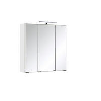 SPIEGELSCHRANK 60/64/20 cm  - Chromfarben/Weiß, KONVENTIONELL, Glas/Holzwerkstoff (60/64/20cm) - Xora