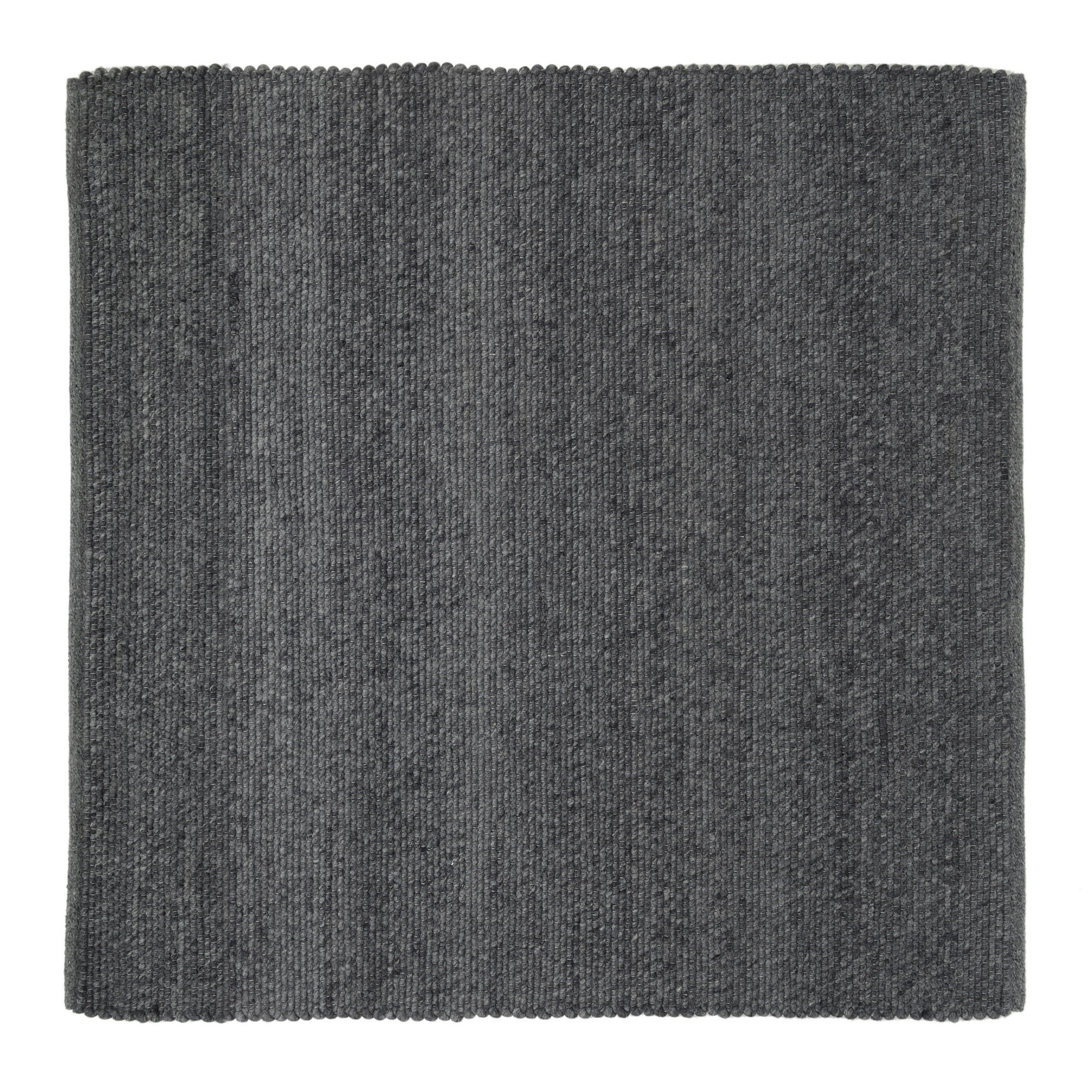 HANDWEBTEPPICH 200/200 cm Helsinki Anthrazit  - Anthrazit, Basics, Textil (200/200cm) - Linea Natura