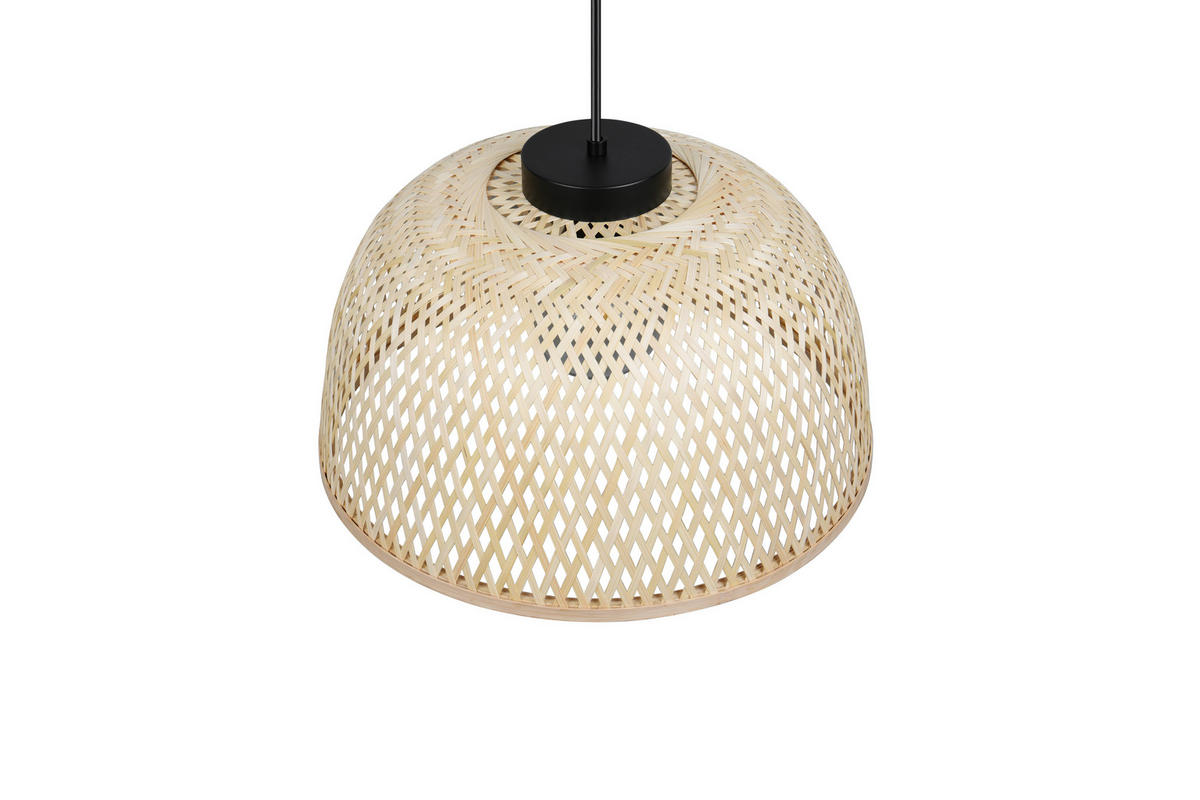 HÄNGELEUCHTE 40/150 cm    - Schwarz/Naturfarben, Natur, Naturmaterialien/Metall (40/150cm)