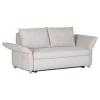 BÄDDSOFFA i manchester cremefärgad  - kromfärg/cremefärgad, Design, textil/plast (176/81/98cm) - MID.YOU