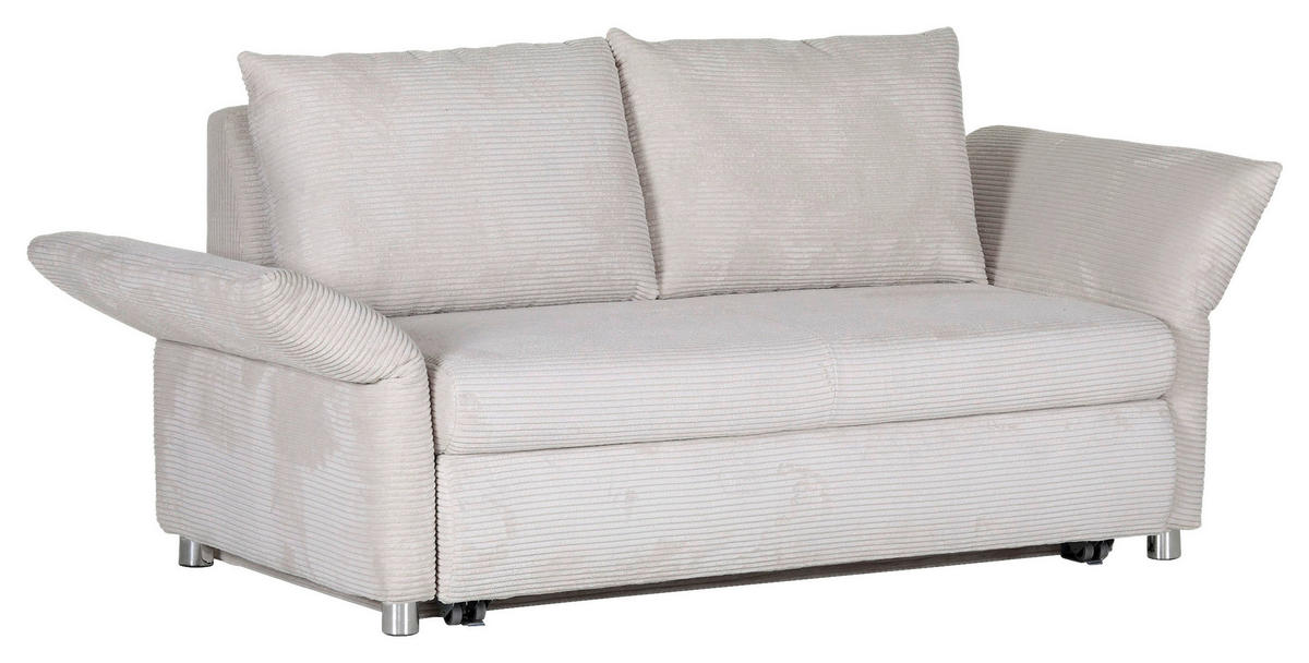 BÄDDSOFFA i manchester cremefärgad  - kromfärg/cremefärgad, Design, textil/plast (176/81/98cm) - MID.YOU