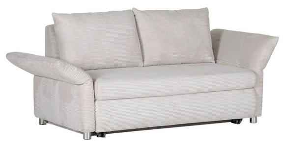 SCHLAFSOFA Cord Creme  - Chromfarben/Creme, Design, Kunststoff/Textil (176/81/98cm) - Xora