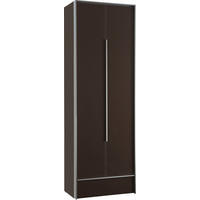 GARDEROBENSCHRANK  in 63/189/38 cm  - Anthrazit/Alufarben, Design, Glas/Holzwerkstoff (63/189/38cm) - Dieter Knoll