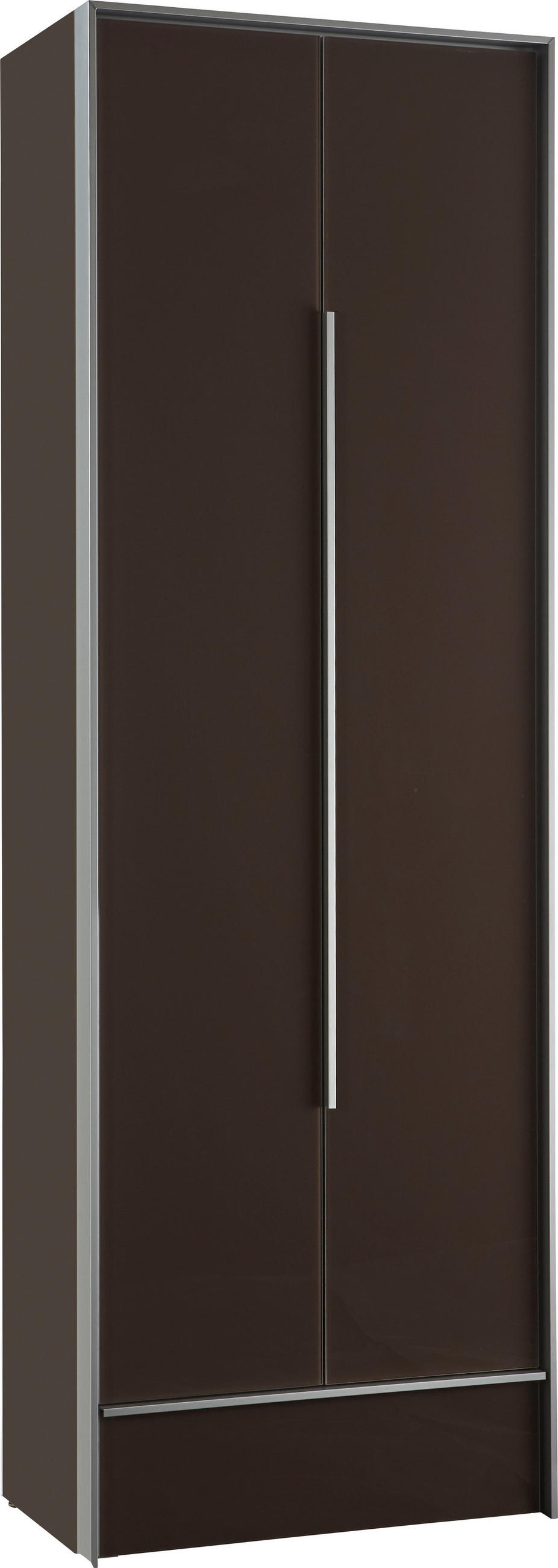 GARDEROBENSCHRANK  in 63/189/38 cm  - Anthrazit/Alufarben, Design, Glas/Holzwerkstoff (63/189/38cm) - Dieter Knoll