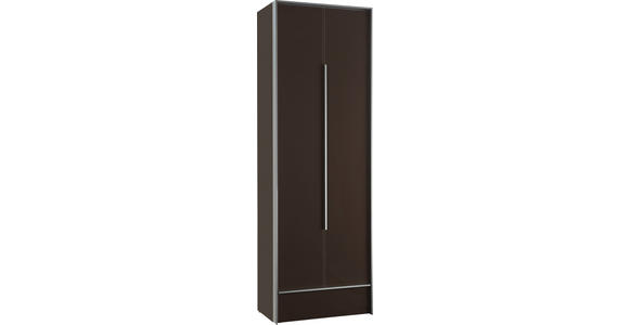 GARDEROBENSCHRANK 63/189/38 cm  - Anthrazit/Alufarben, Design, Glas/Holzwerkstoff (63/189/38cm) - Dieter Knoll