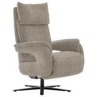 FERNSEHSESSEL in Struktur Hellgrau  - Hellgrau/Schwarz, Modern, Textil/Metall (73/113-117/85cm) - Cantus
