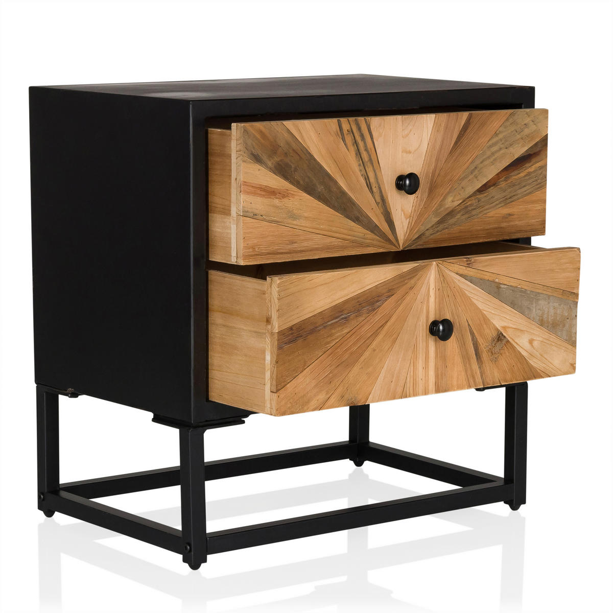 SIDEBOARD 49/50,5/32 cm  - Dunkelbraun/Tannenholzfarben, MODERN, Holz/Metall (49/50,5/32cm) - MID.YOU