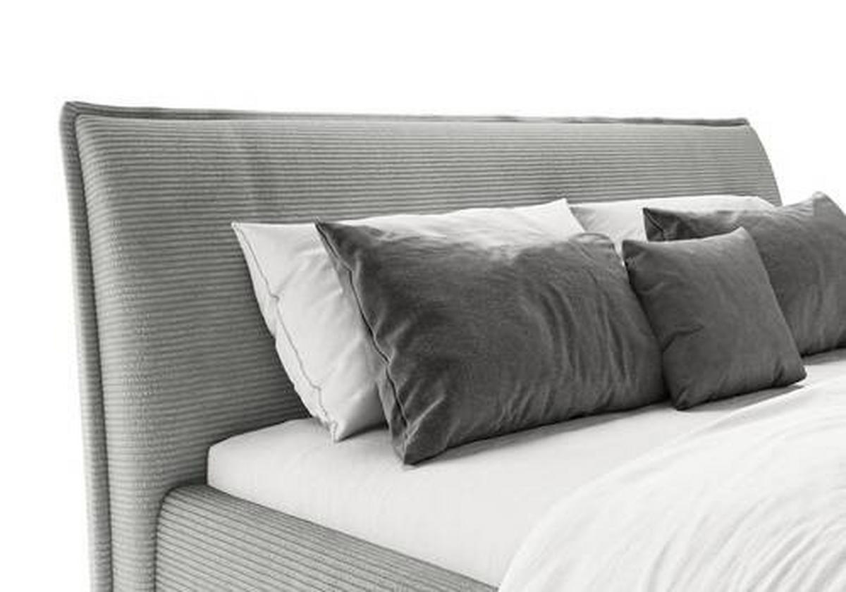 POLSTERBETT 160/200 cm  in Graubraun  - Graubraun/Schwarz, Design, Textil/Metall (160/200cm) - Lomoco