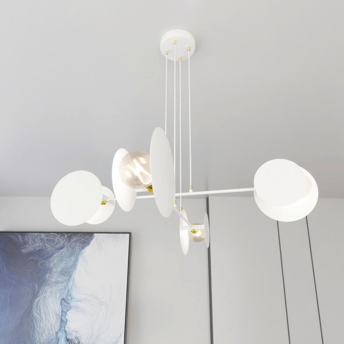 HÄNGELEUCHTE  96/96/120 cm    - Weiß, LIFESTYLE, Metall (96/96/120cm)