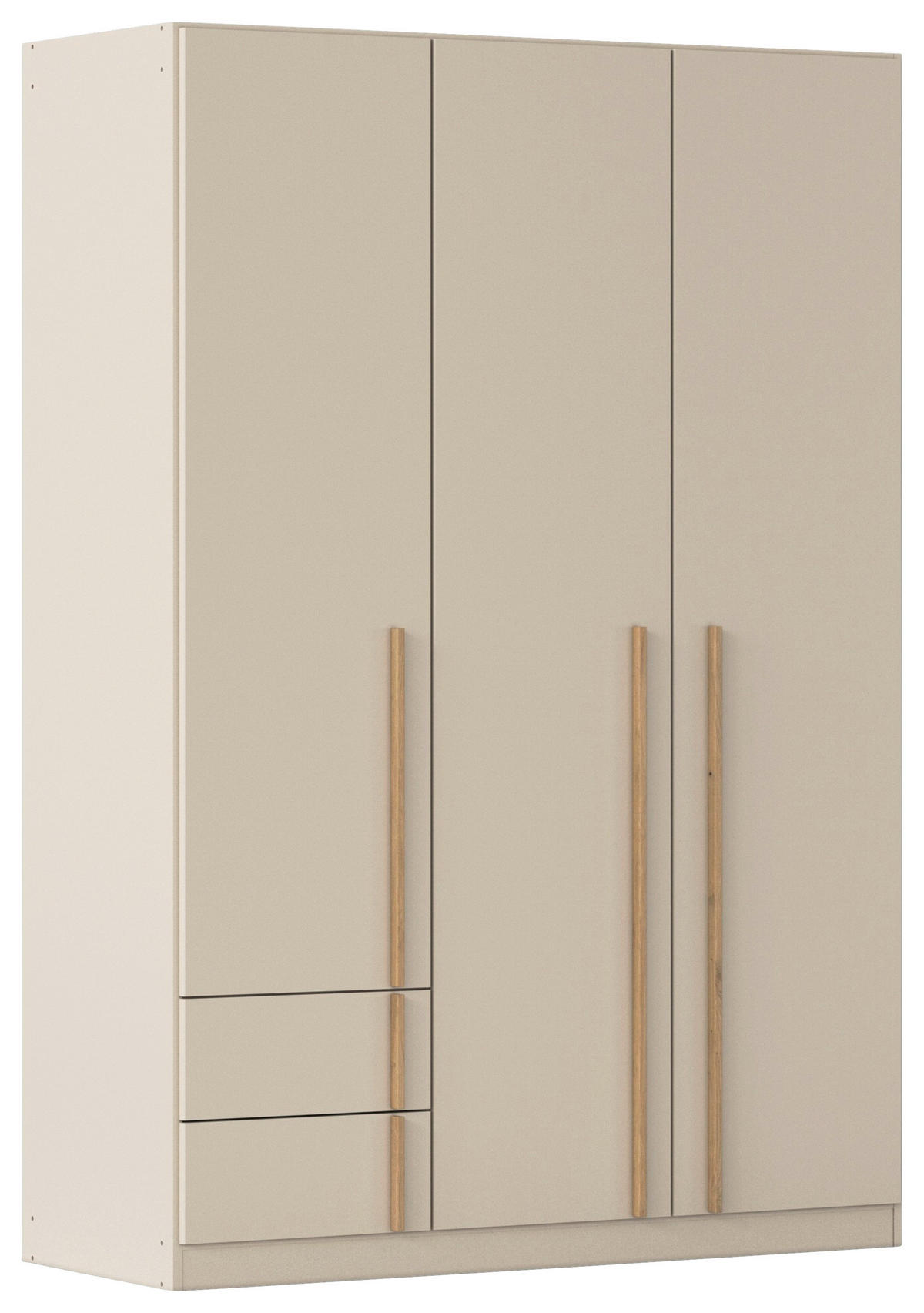 DREHTÜRENSCHRANK 3-türig Champagner, Eiche Artisan  - Champagner/Eiche Artisan, Design, Holz/Holzwerkstoff (136/197/54cm) - Stylife