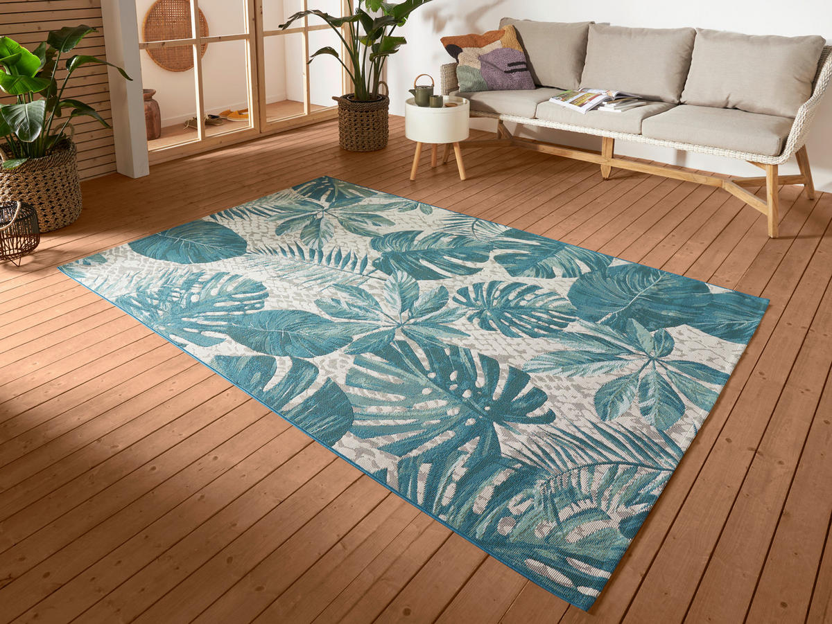 OUTDOORTEPPICH 240/340 cm Flair Türkis  - Türkis, Design, Kunststoff (240/340cm)