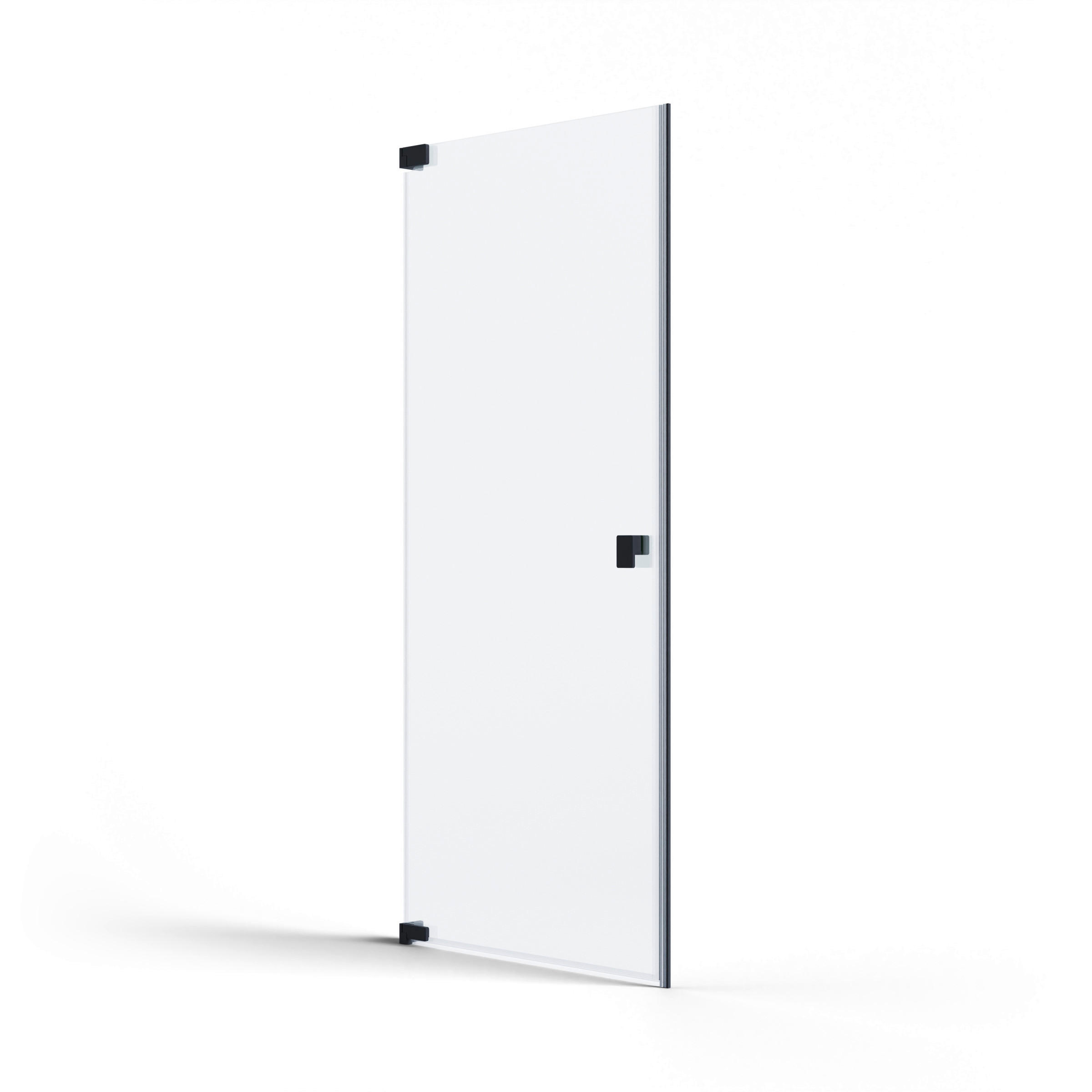 DUSCHTÜR Schwarz  100/200 cm  - Schwarz, MODERN, Glas/Metall (100/200cm) - Schöner Wohnen
