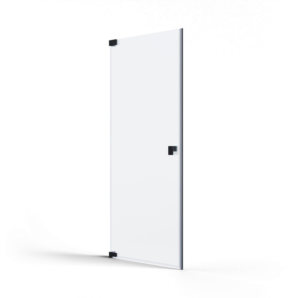 DUSCHTÜR Schwarz  90/200 cm  - Schwarz, MODERN, Glas/Metall (90/200cm) - Schöner Wohnen
