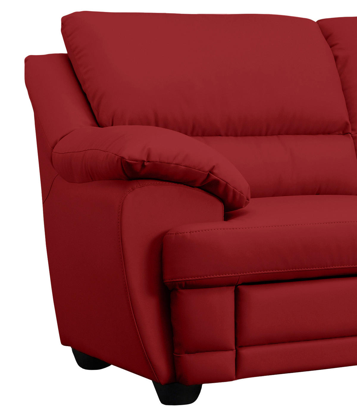 ECKSOFA in Lederlook Rot  245/225 cm  - Rot, Design, Kunststoff/Textil (245/225cm) - Livetastic