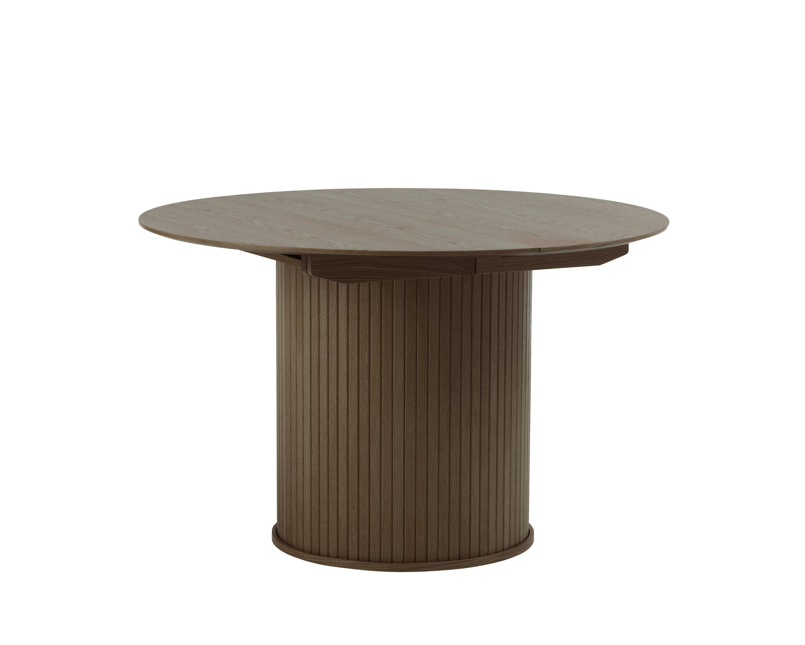 MATBORD ekfärgad, mörkbrun rund utdragbar - mörkbrun/ekfärgad, Trend, trämaterial (120-167/120/75cm) - Niels Andersson