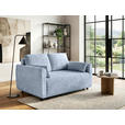 SCHLAFSOFA Chenille Hellblau  - Schwarz/Hellblau, KONVENTIONELL, Kunststoff/Textil (161/90/108cm) - Carryhome