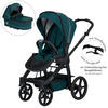 KINDERWAGENSET  ROCK IT HB Outdoor  leaf  - Petrol/Schwarz, Basics, Textil/Metall (102/58/120cm) - Hartan