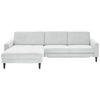 ECKSOFA in Cord Silberfarben  177/302 cm  - Silberfarben/Schwarz, MODERN, Textil/Metall (177/302cm) - Beldomo Style