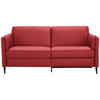 3-SITZER-SOFA in Leder Rot  - Rot/Schwarz, Design, Leder/Metall (190/84/99cm) - Dieter Knoll