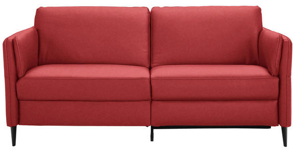 3-SITZER-SOFA in Leder Rot  - Rot/Schwarz, Design, Leder/Metall (190/84/99cm) - Dieter Knoll