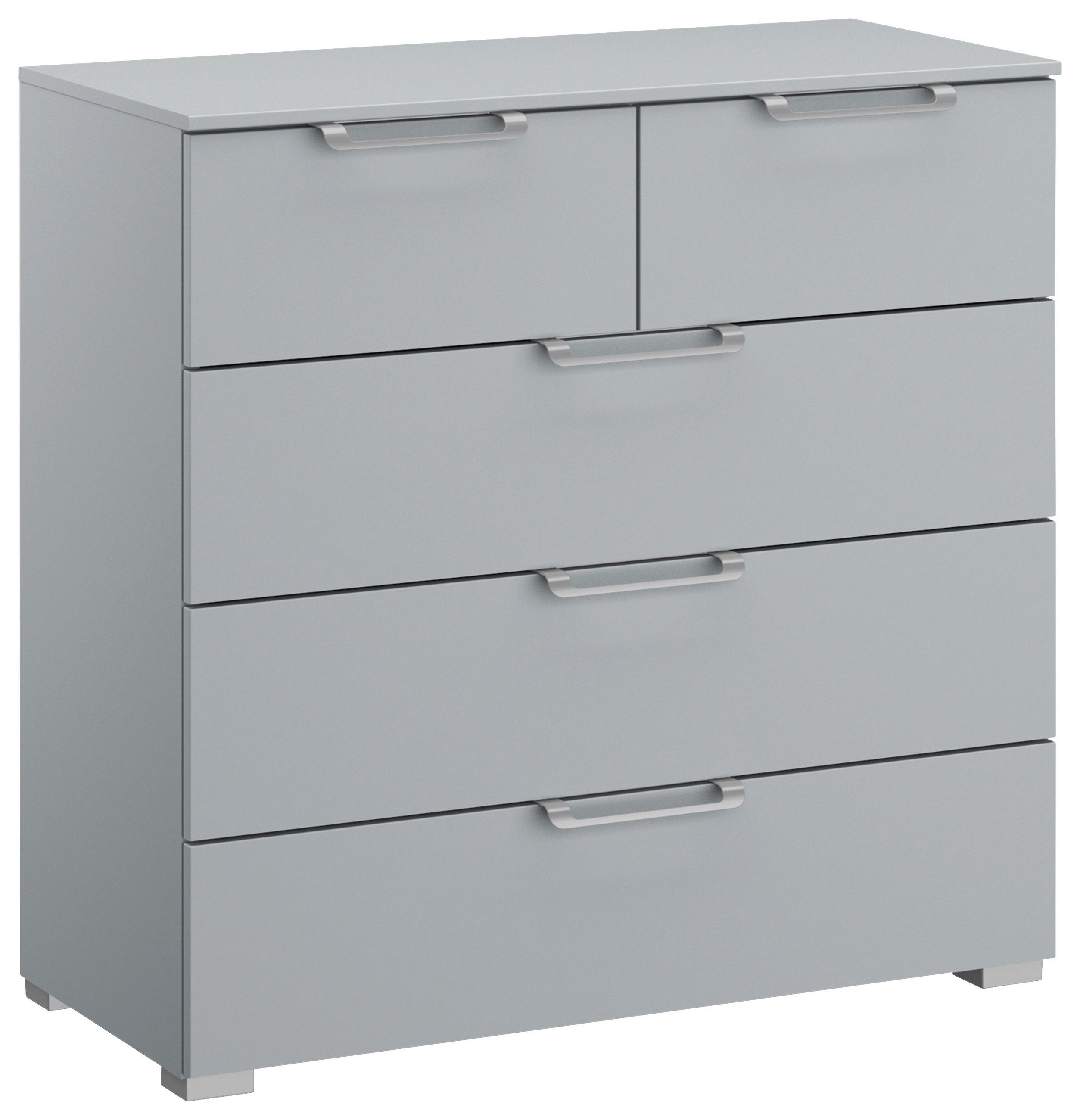 KOMMODE  in 80/81/42 cm  - Silberfarben/Hellgrau, Design, Holzwerkstoff/Kunststoff (80/81/42cm) - Novel