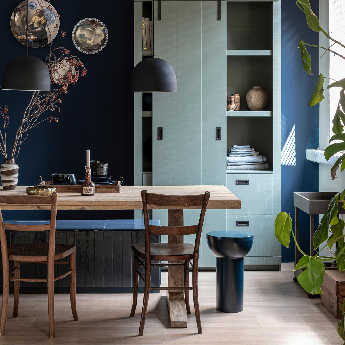 MEHRZWECKSCHRANK 122/230/37 cm  in Grün  - Schwarz/Grün, Design, Holz (122/230/37cm) - Livetastic