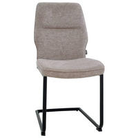 NIHAJNI STOL, kovina, tekstil rjavosiva  - rjavosiva/črna, Design, kovina/tekstil (45/91/62cm) - Xora