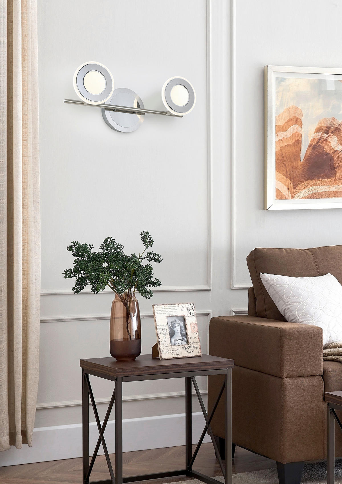 LED-SPOTLIGHT 40/17,5/12,5 cm   - kromfärg/nickelfärgad, Design, metall/plast (40/17,5/12,5cm) - Novel