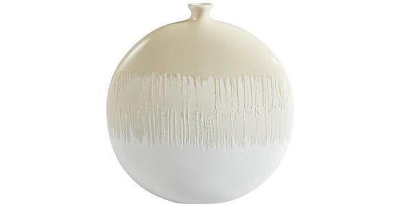 VASE 31 cm  - Creme/Weiß, Trend, Keramik (30/31/8,5cm) - Ambia Home