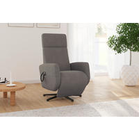 RELAXSESSEL ROCHELLE E Flachgewebe Aufstehhilfe    - Schlammfarben/Schwarz, KONVENTIONELL, Textil/Metall (71/110/82cm) - Sit & More