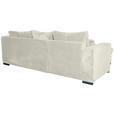 ECKSOFA Creme Cord  - Creme/Schwarz, KONVENTIONELL, Textil/Metall (168/258cm) - Carryhome