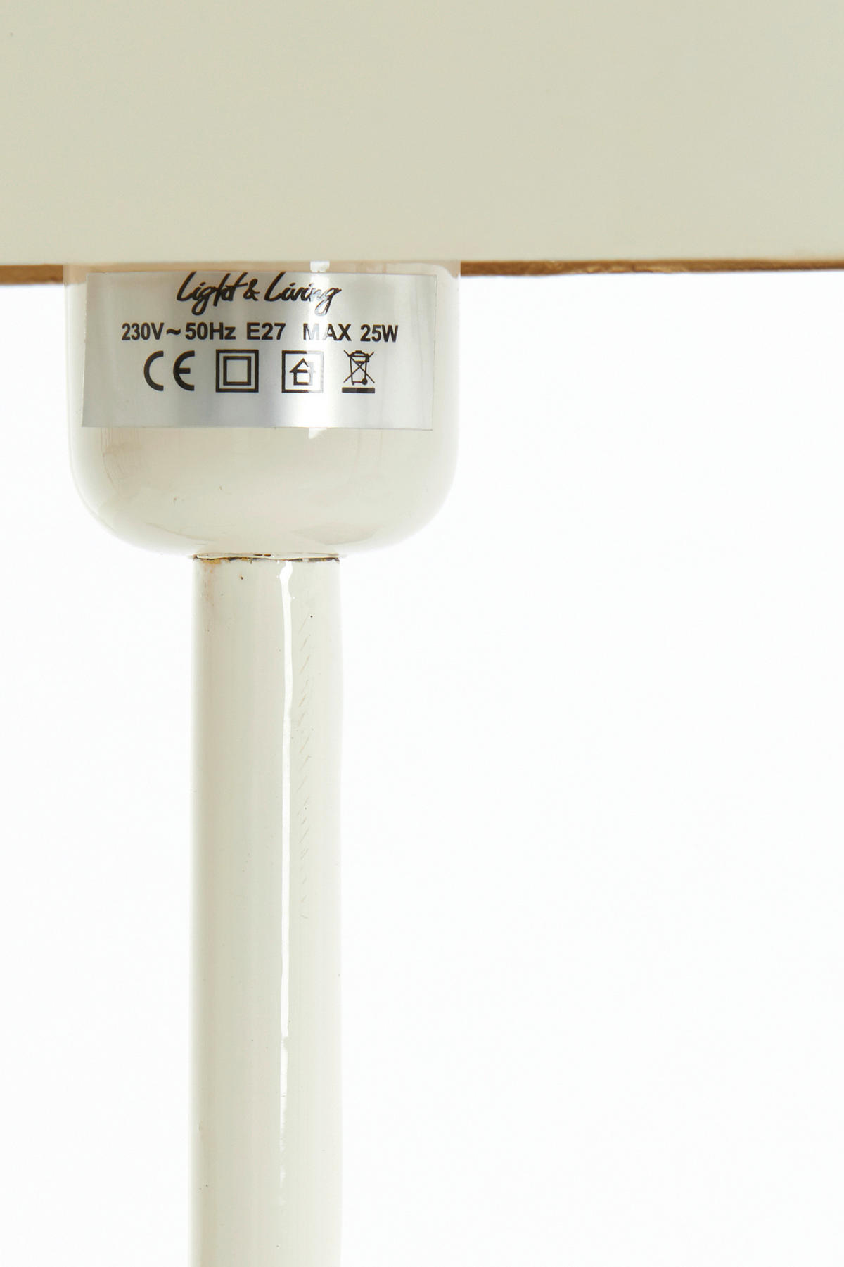 TISCHLEUCHTE Elenie 13/48/25 cm  - Weiß, MODERN, Metall (13/48/25cm) - Light & Living