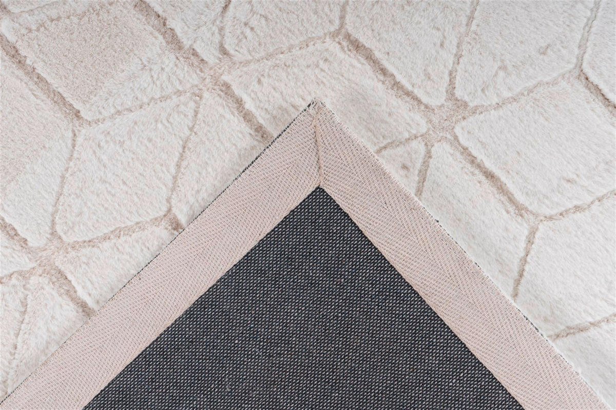 TEPPICH 80/150 cm Vivica 125 Weiß / Creme Creme, Weiß  - Creme/Weiß, KONVENTIONELL, Textil (80/150cm)