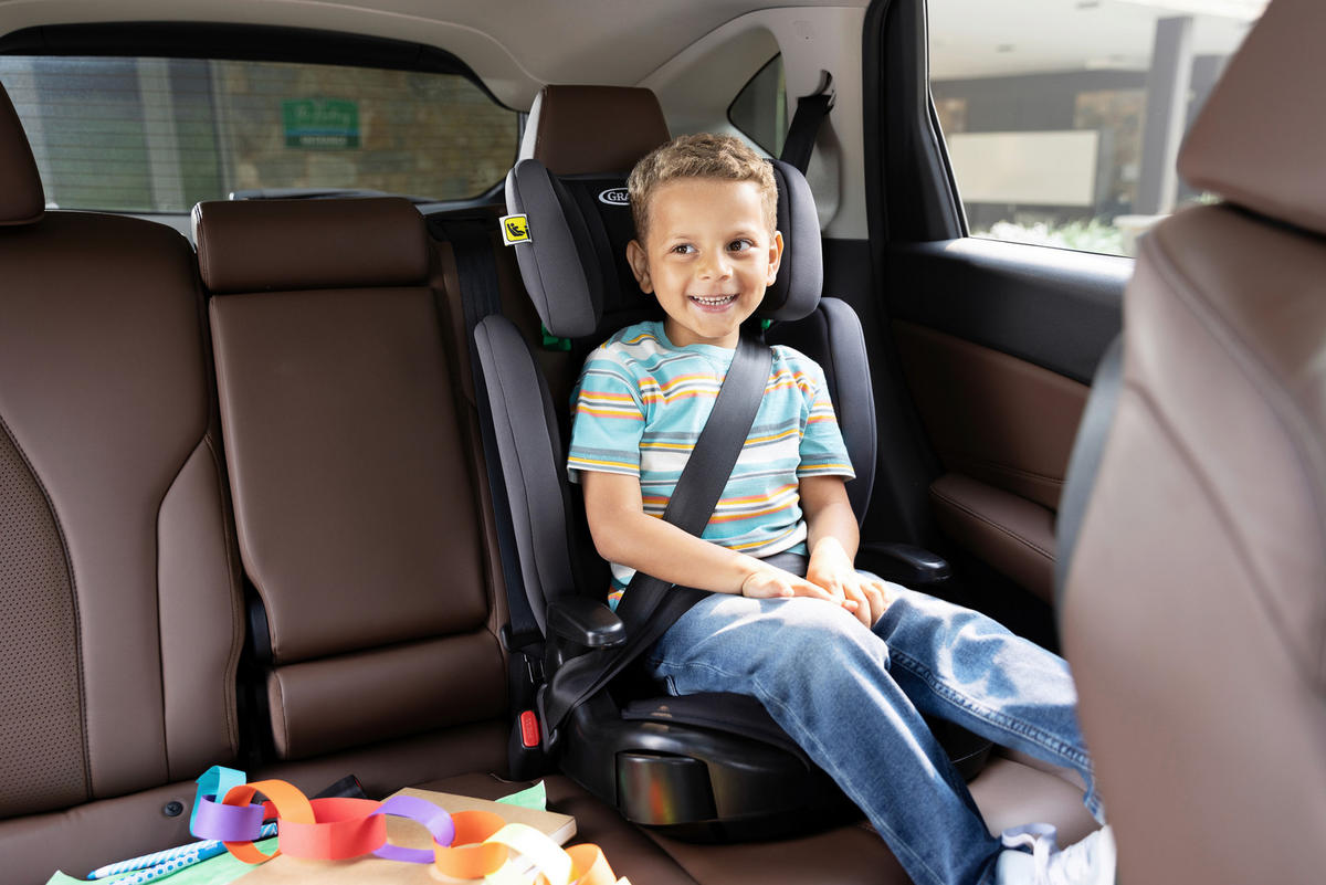 KINDERAUTOSITZ Junior Maxi R129  - Dunkelgrau, Basics, Kunststoff/Textil (39/46,3/64,5-85,5cm) - Graco