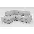 ECKSOFA in Flachgewebe Beige  - Beige, Design, Textil/Metall (260/188cm) - Hom`in