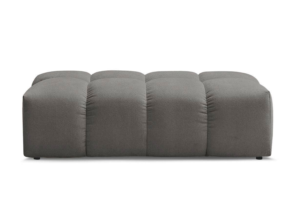 HOCKER EVEREST Struktur Dunkelgrau  - Dunkelgrau/Schwarz, MODERN, Kunststoff/Textil (140/70/40cm)
