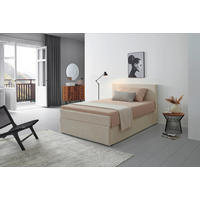 BOXBETT 140/200 cm  in Creme  - Creme/Schwarz, Basics, Holz/Kunststoff (140/200cm) - Livetastic