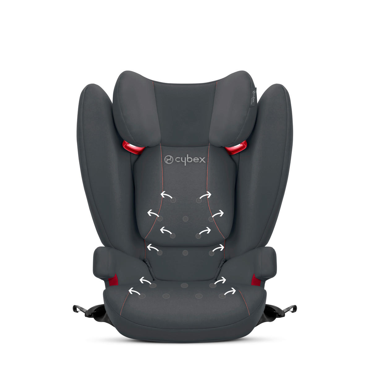 KINDERAUTOSITZ SOLUTION B I-FIX  - Dunkelgrau/Schwarz, Basics, Kunststoff/Textil (39/52/64cm) - cybex SILVER