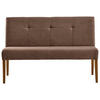 SITZBANK 137/92/66 cm Webstoff Braun, Eichefarben Eiche massiv  - Eichefarben/Braun, KONVENTIONELL, Holz/Textil (140/92/66cm) - Cantus