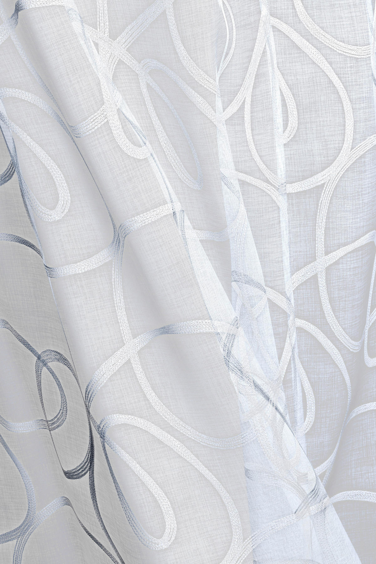 SCHLAUFENVORHANG halbtransparent  - Weiß, Basics, Textil (135/245cm) - Fuggerhaus