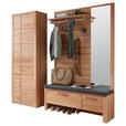 GARDEROBE 4-teilig  in 200/201/40 cm  - Buchefarben, Natur, Glas/Holzwerkstoff (200/201/40cm) - Linea Natura