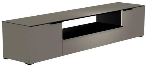 LOWBOARD Grau, Schwarz  210/43/45 cm  - Schwarz/Grau, Design, Glas/Holzwerkstoff (210/43/45cm) - Moderano