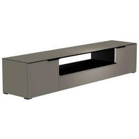 LOWBOARD Grau, Schwarz  210/43/45 cm  - Schwarz/Grau, Design, Glas/Holzwerkstoff (210/43/45cm) - Moderano